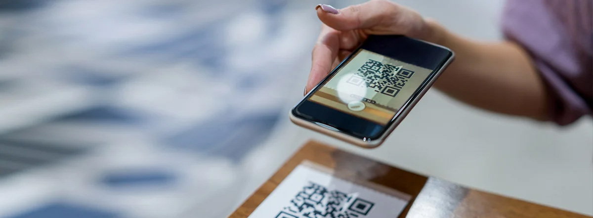First responder scanning medical info QR code